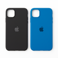 2 pcs Silicon Case For iPhone - Black and Blue
