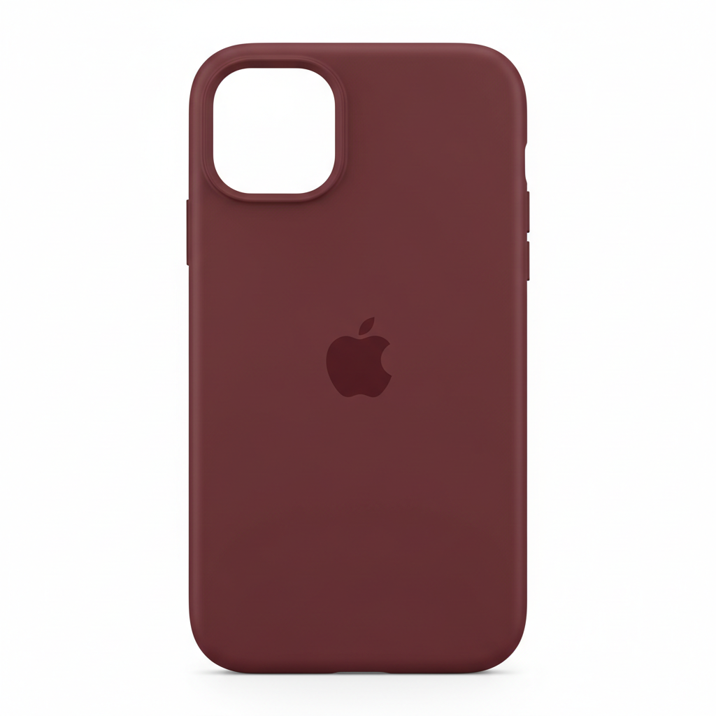 iPhone Solid Color Silicon Case - Maroon