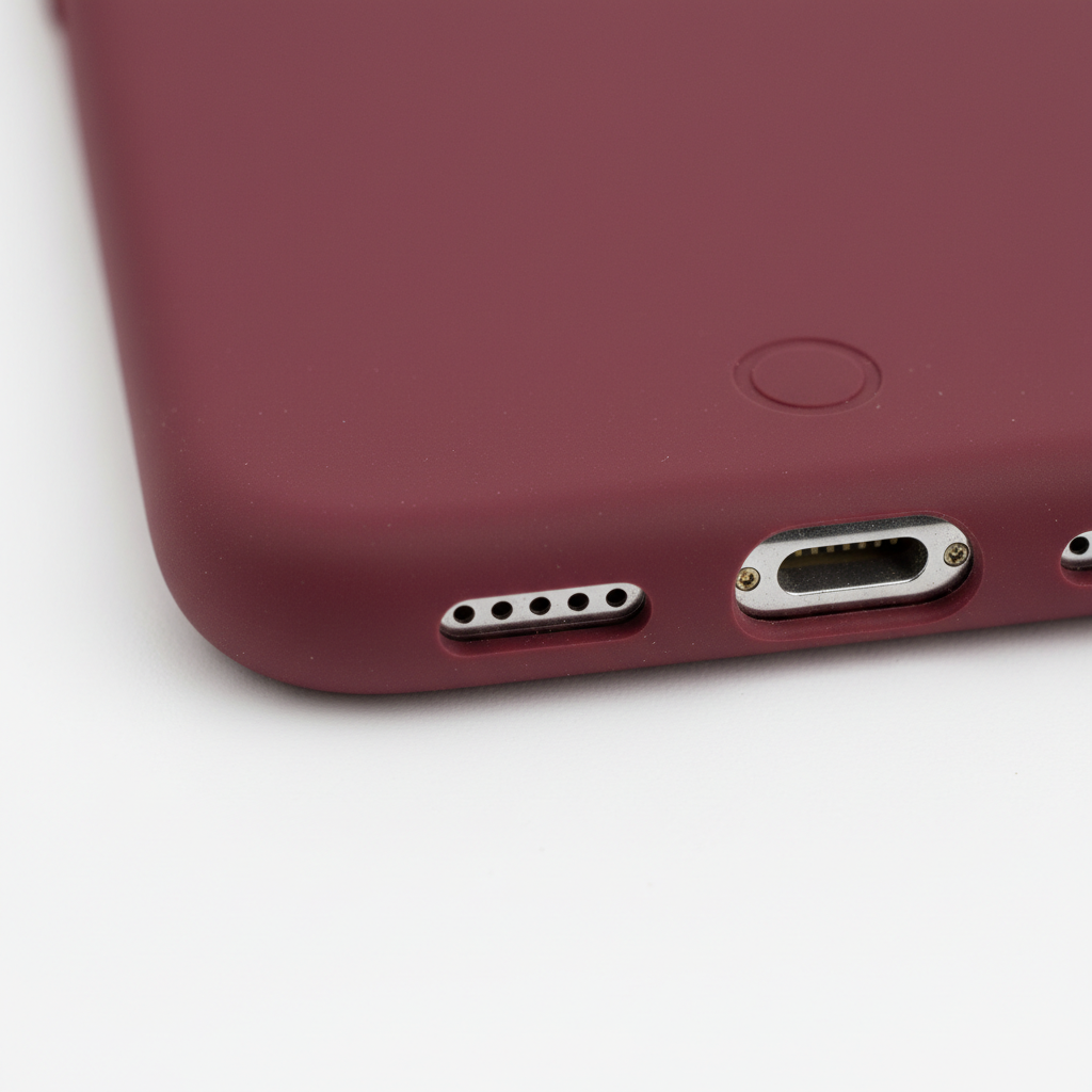 iPhone Solid Color Silicon Case - Maroon